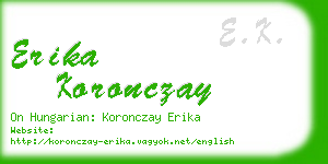 erika koronczay business card